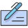 icon of bank check and pen